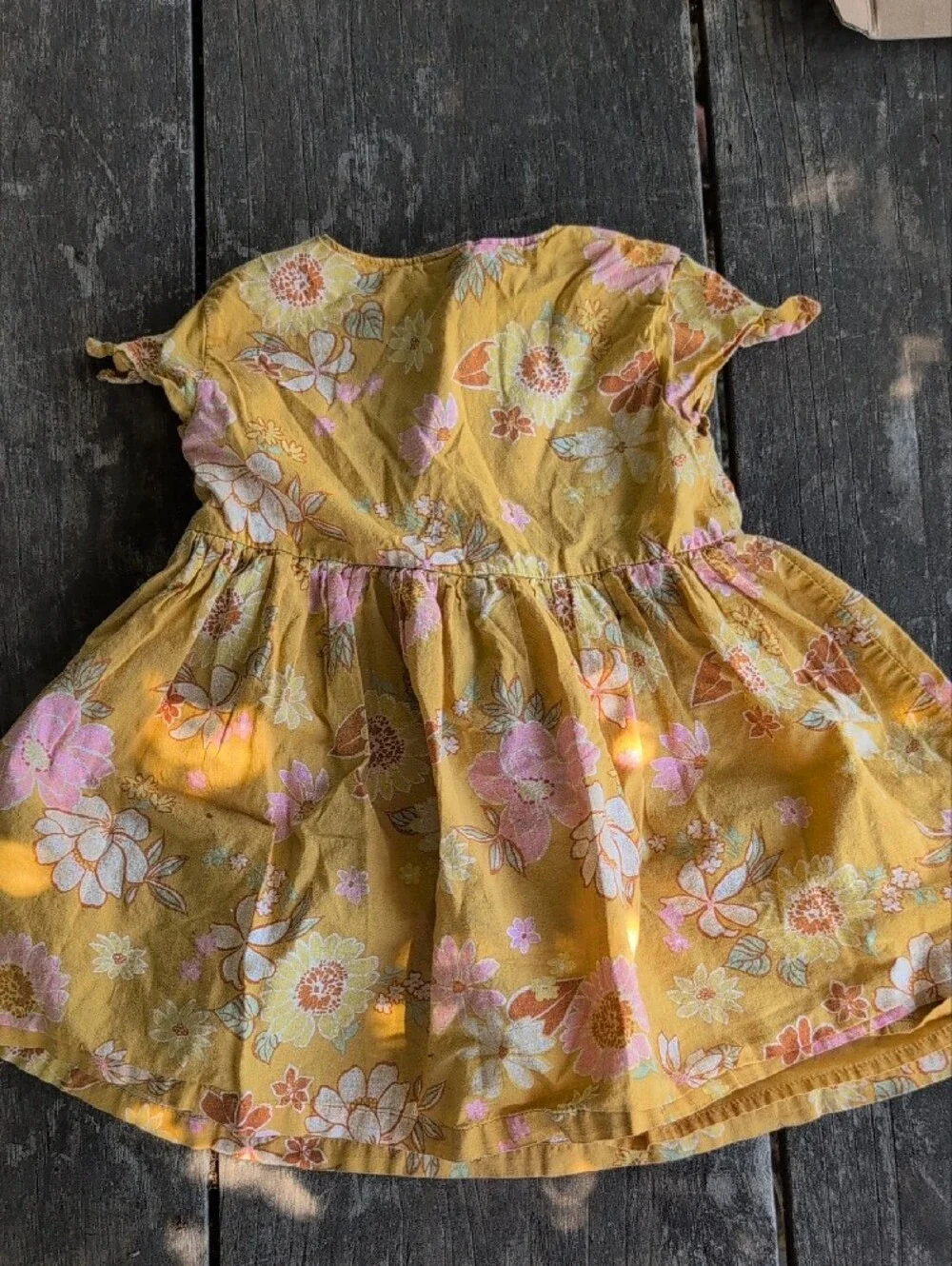 OshKosh B'gosh Mustard Yellow Floral Toddler Dress